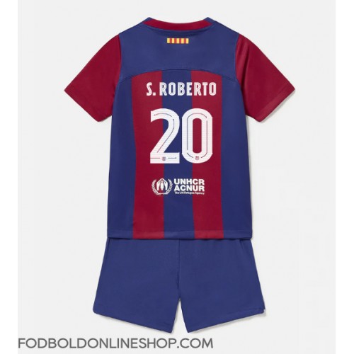 Barcelona Sergi Roberto #20 Hjemme Trøje Børn 2023-24 Kortærmet (+ Korte bukser)